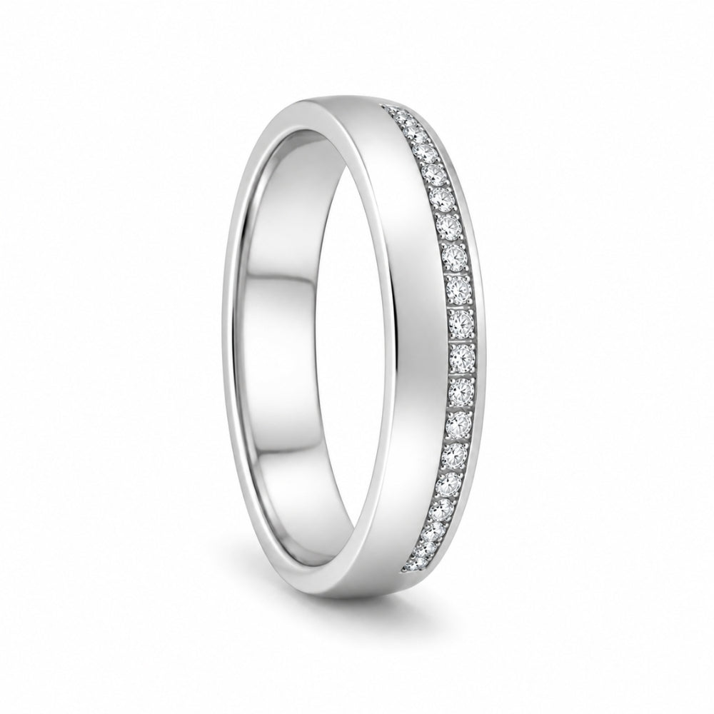 Round Cut Pave Set Lab Grown Diamond Promise Band