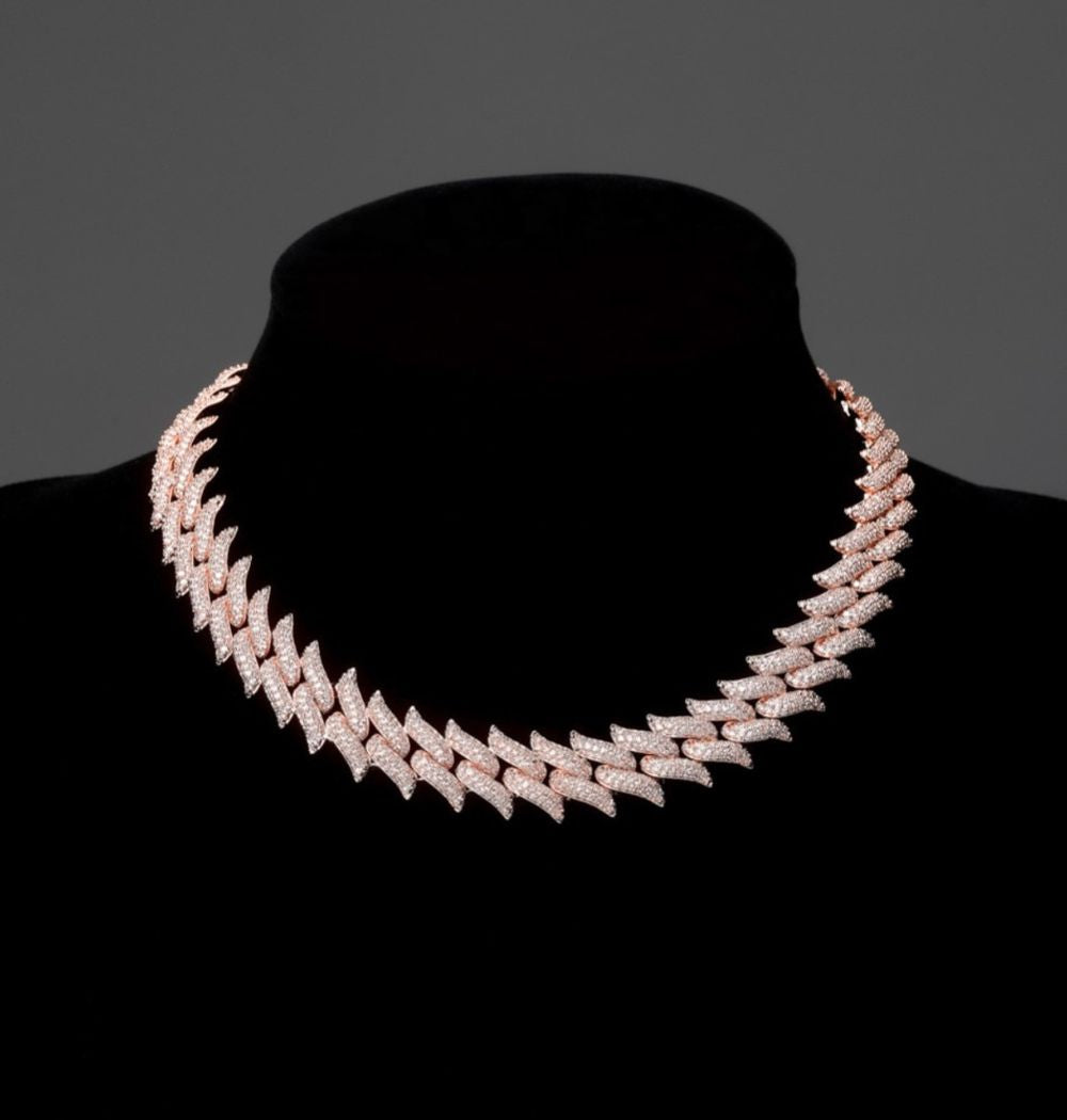 Lab Grown Diamond Round Cut Iced Out Hip Hop Chain