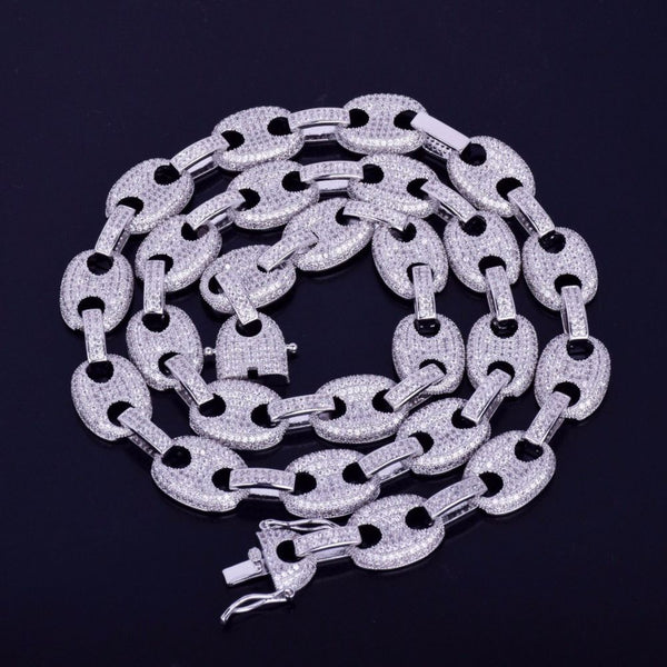 Round Cut G Link Iced Out Lab Grown Diamond Chain