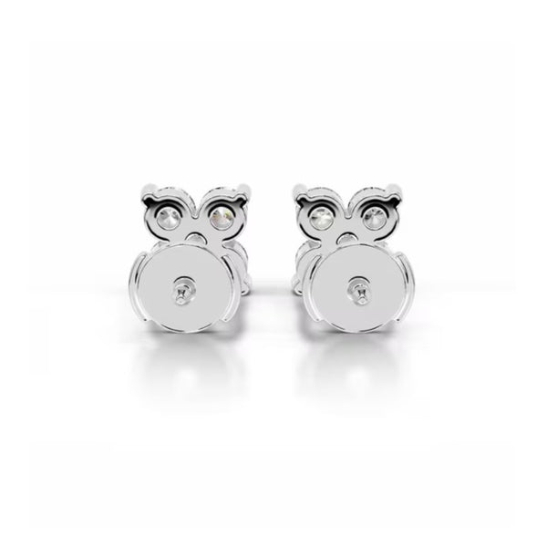 VVS1 Moissanite Round Cut Women Stud Earring