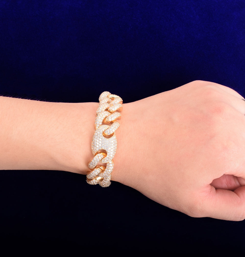 Iced Out VVS1 Moissanite Diamond Luxury Bracelet