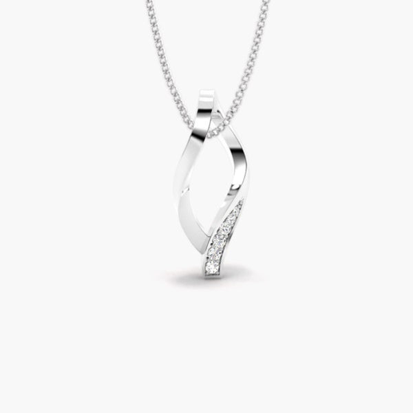 Round Cut Cololess  Moissanite Pave Set Pendant