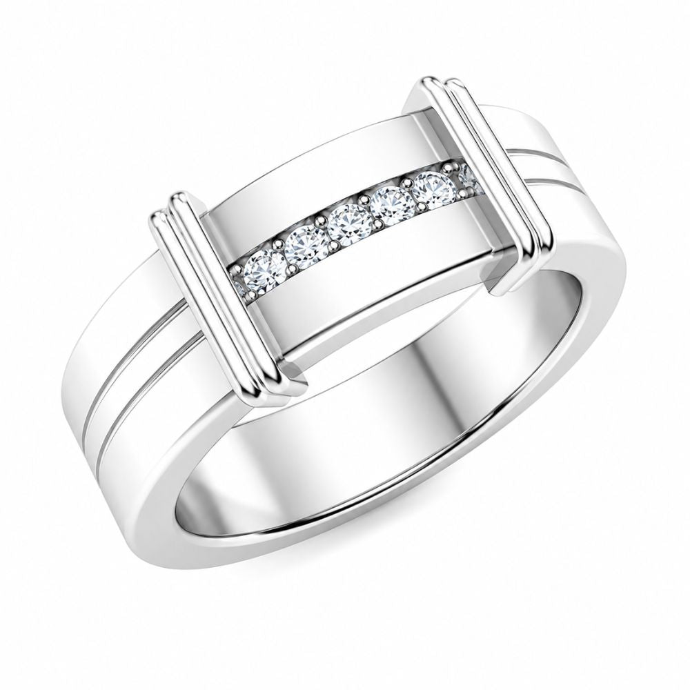 Lab Grown Diamond Round Cut Pave Set Classic Wedding Band
