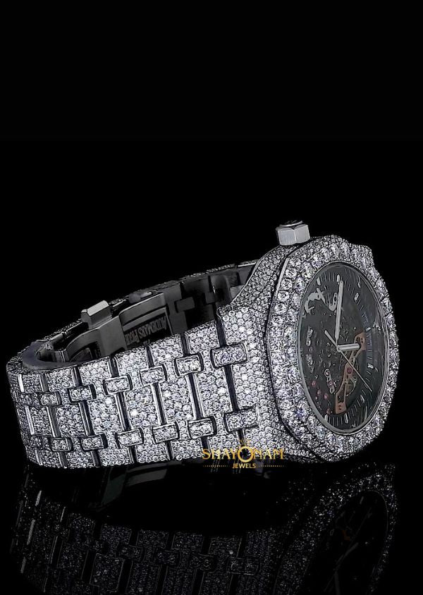 Iced Out Moissanite Diamond Luxury Watch Celebrity Hip Hop Watch For Him