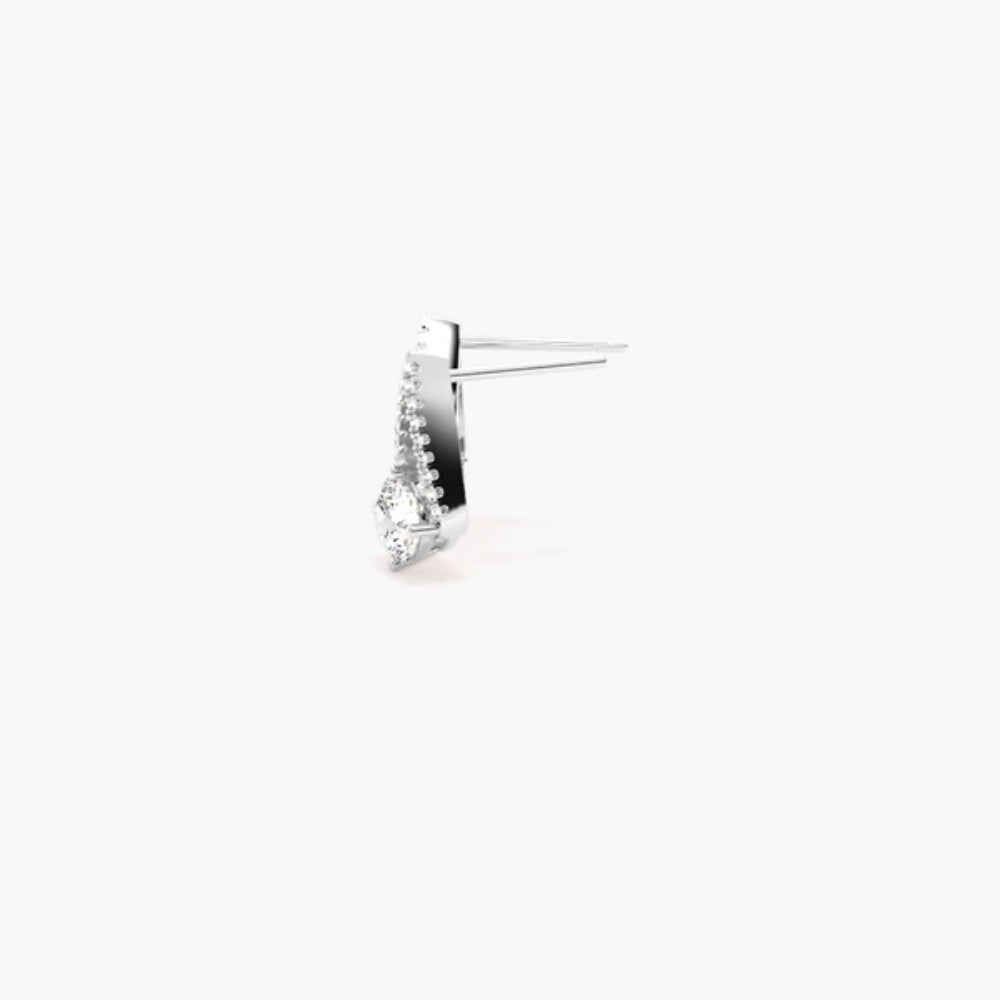 VVS1 Moissanite Round Cut Stud Earring For Women