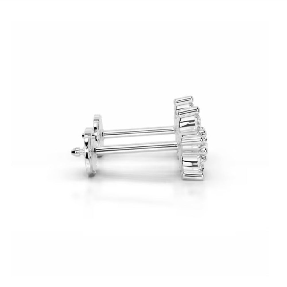 Round Cut Moissanite Stud Earring For Women