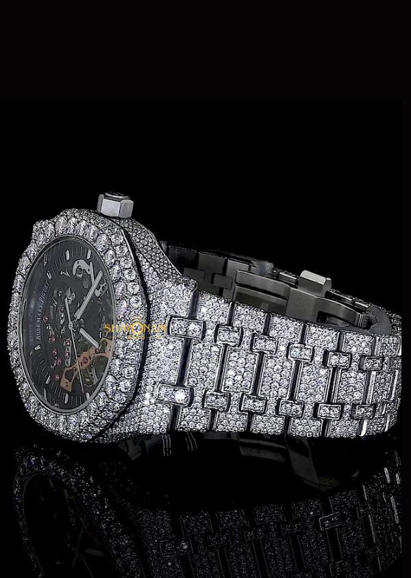 Moissanite Diamond Royal Oak Bustdown Wrist Watch