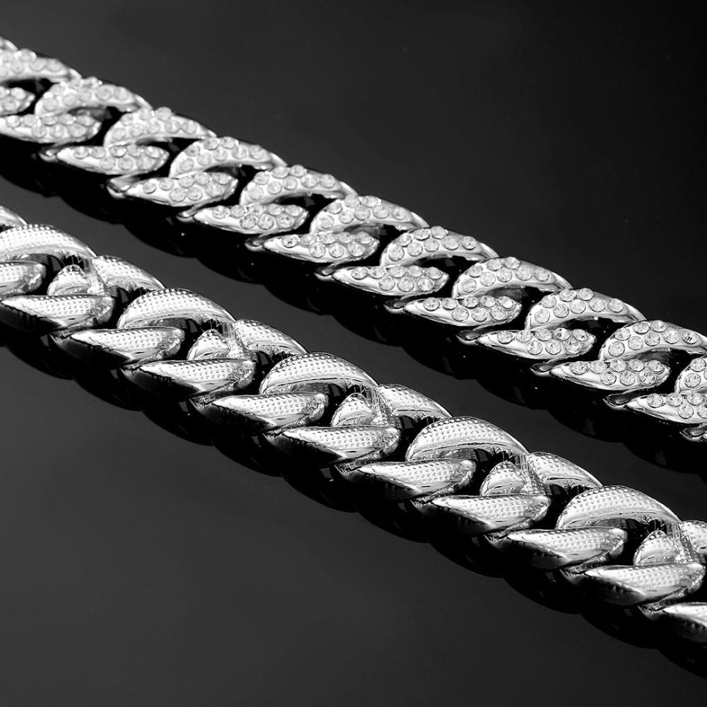 Round Cut Moissanite Iced Out 20 MM Hip Hop Chain