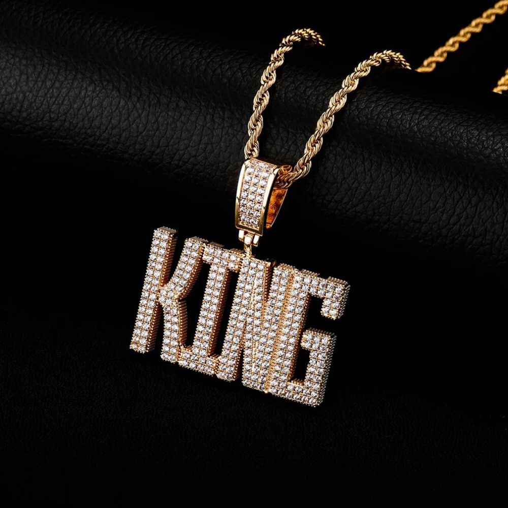 Moissanite King Latter Rapper Style Hip Hop Pendant