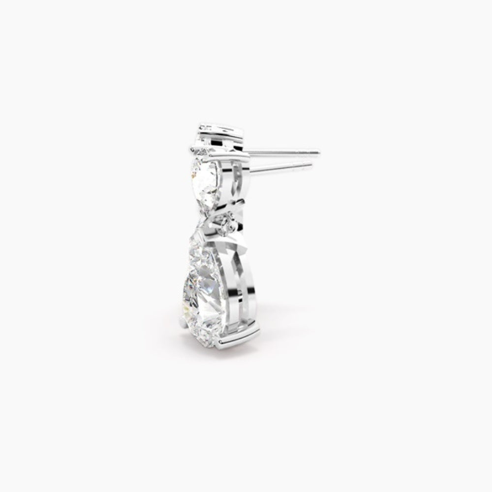 Pear Cut Moissanite Classic Drop Dangle Earrings For Women