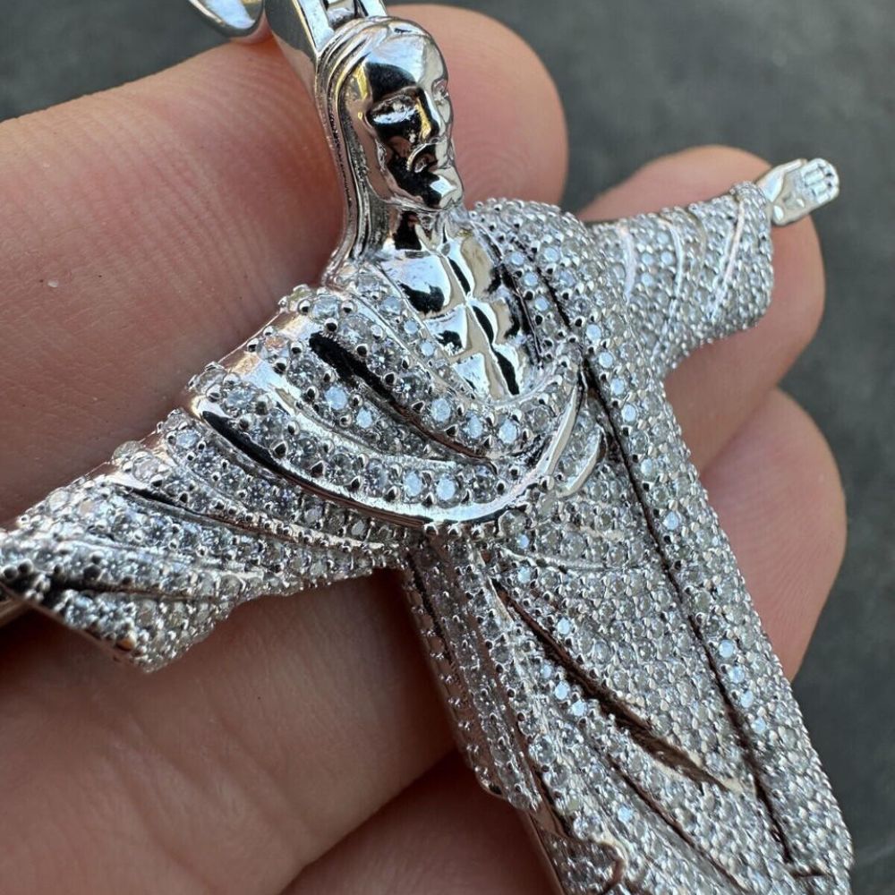 Moissanite Iced Out Christ The Redeemer Hip Hop Pendant