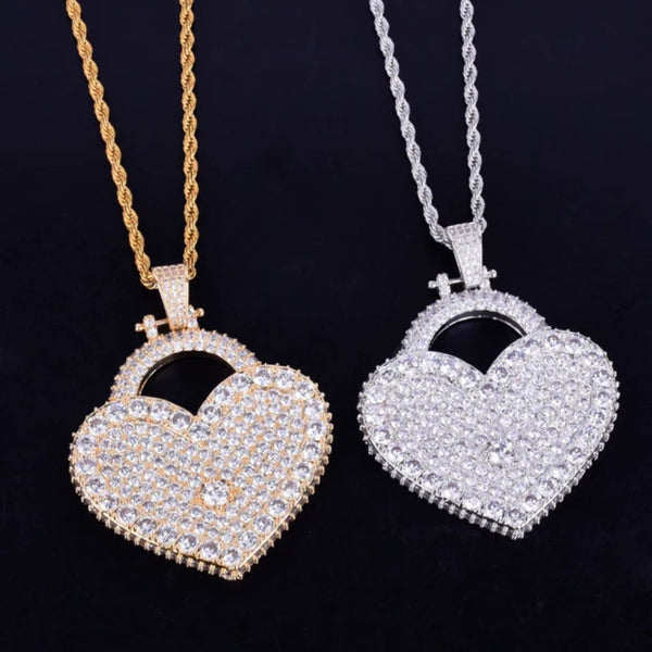 Lab Grown Diamond Round Cut Heart Hip Hop Pendant