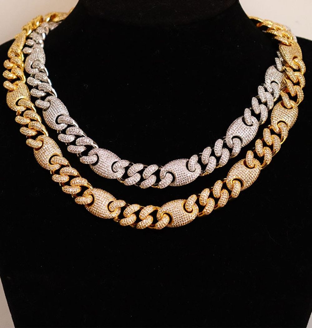 Lab Grown Diamond Round Cut Iced Out Men's Chain