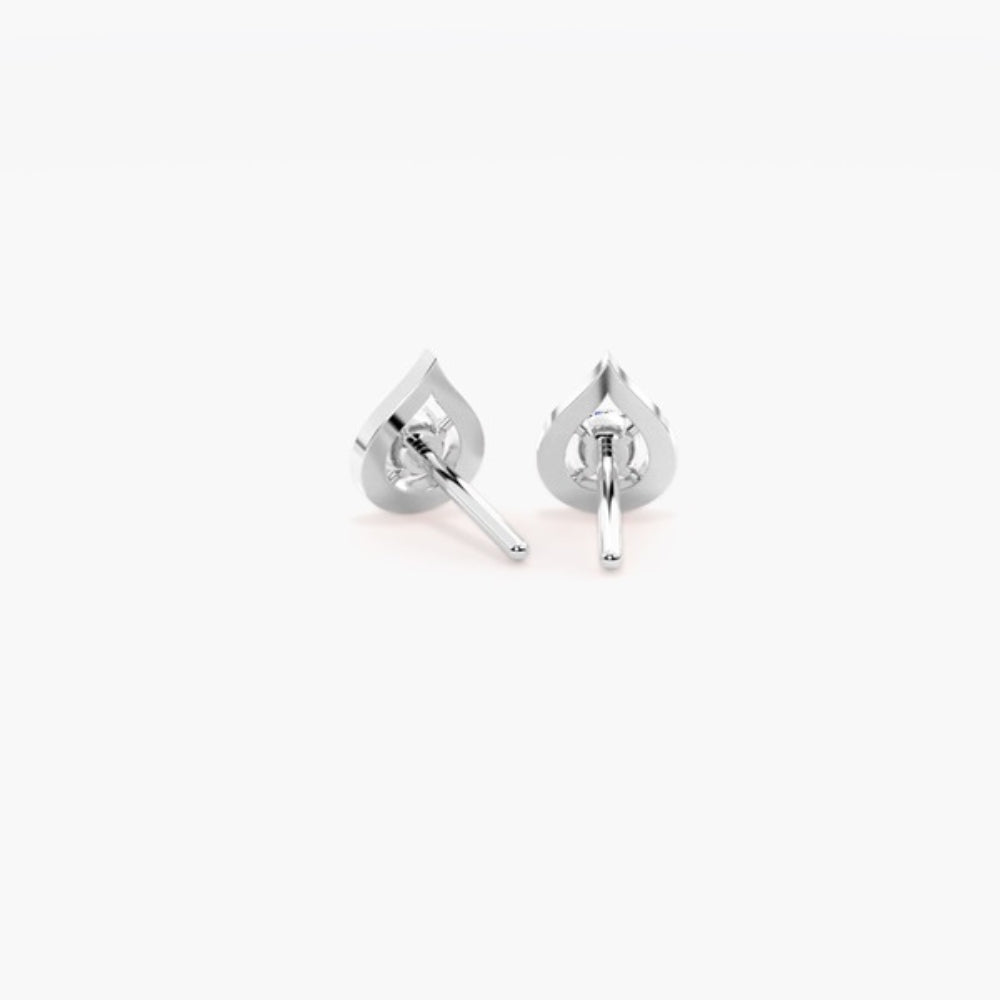 Round Cut Moissanite Filligree Style Stud Earring