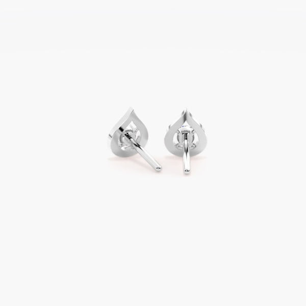 Round Cut Moissanite Filligree Style Stud Earring