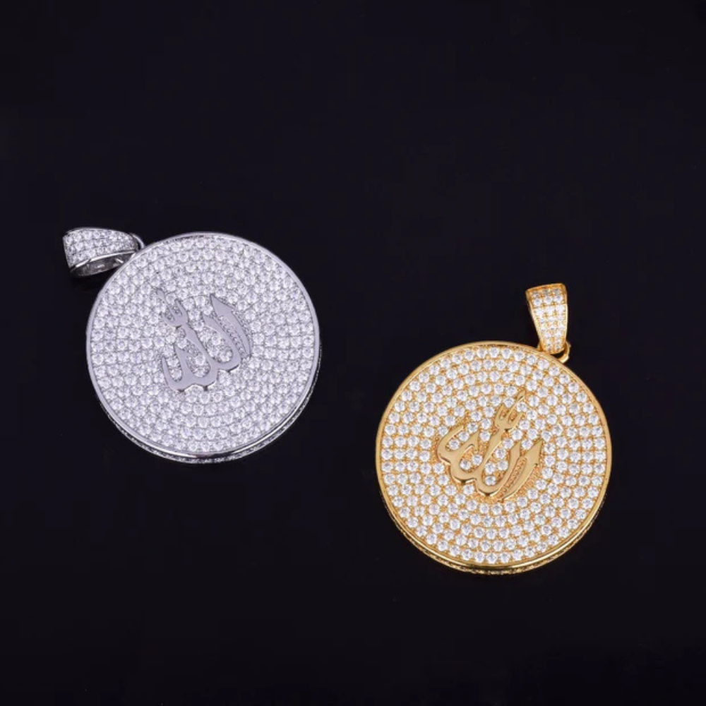 Round Cut Lab Grown Diamond Spiritual Hip Hop Pendant