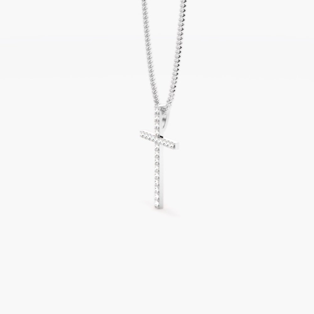 Moissanite Round Cut Criss Cross Pendant