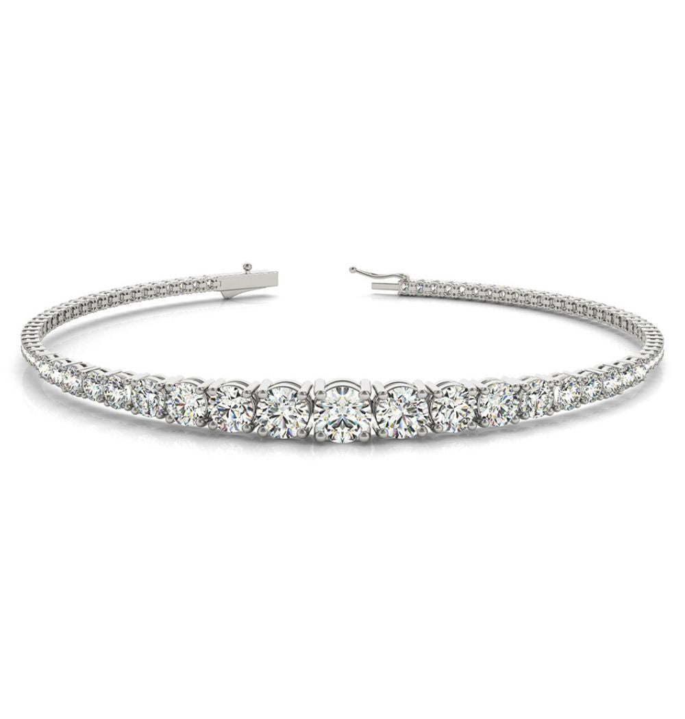 Round Cut Moissanite Tennis Women's Bracelet