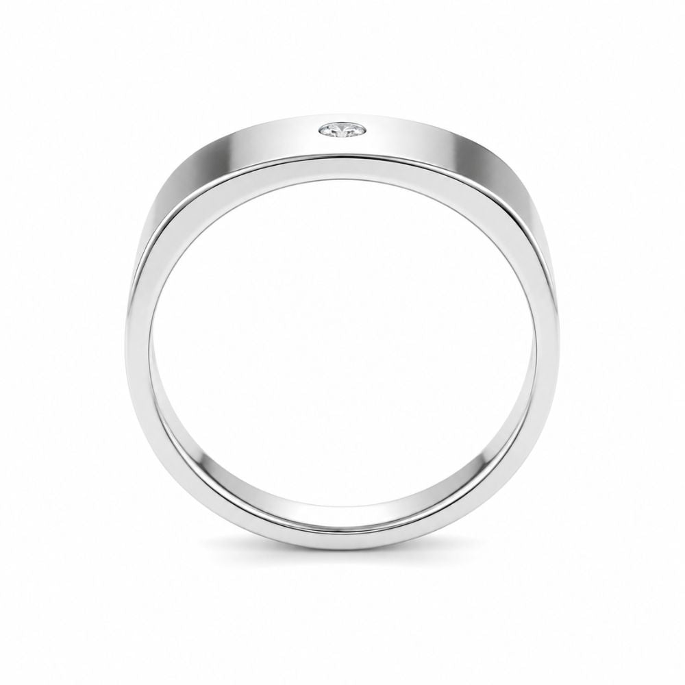 Lab Grown Diamond Round Cut Wedding Band For Men