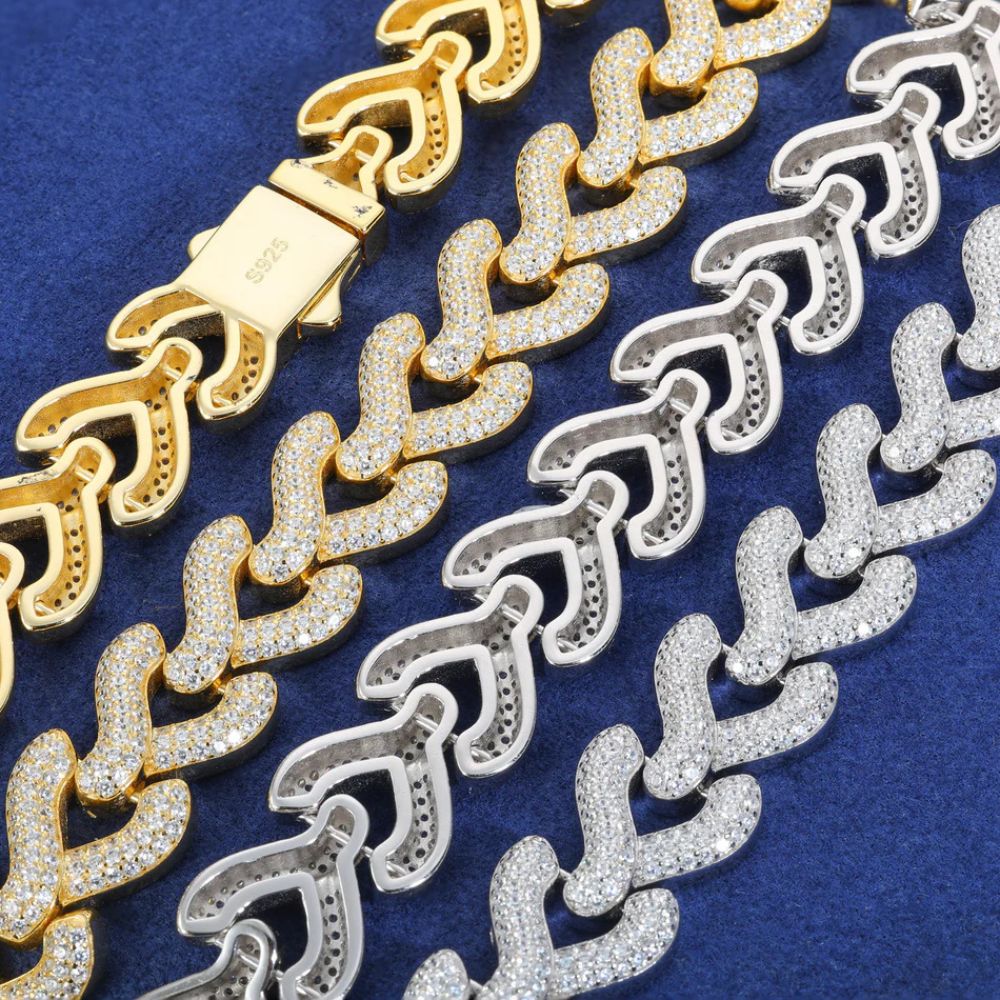 Round Cut Lab Grown Diamond Iced Out Hip Hop Chain For Men