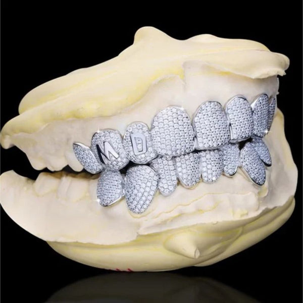 Iced Out Moissanite Custom Letter Grillz For Men's