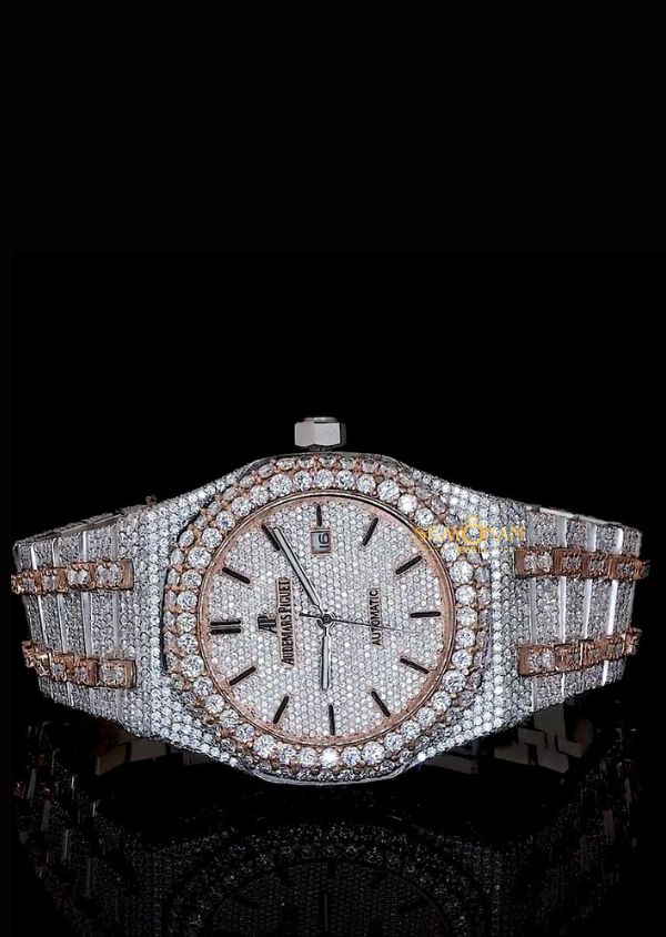 Iced Out Hip Hop Luxury Watch Royal Oak Diamond Wrist Watch