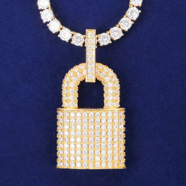 Lab Grown Diamond Round Cut Iced Out Hip Hop Pendant