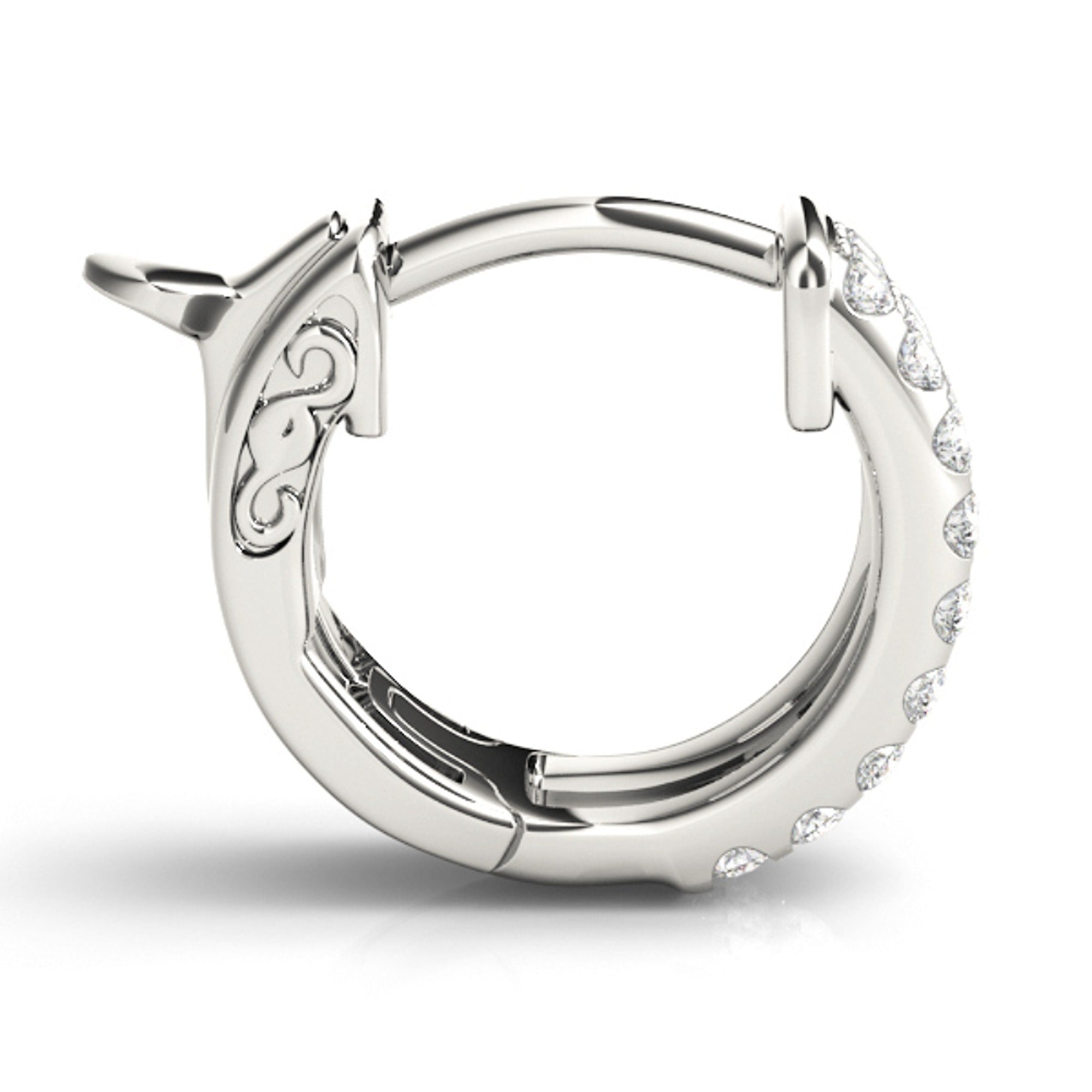 Classic Moissanite Hoop Earrings in 925 Sterling Silver Elegant Sparkle Earring