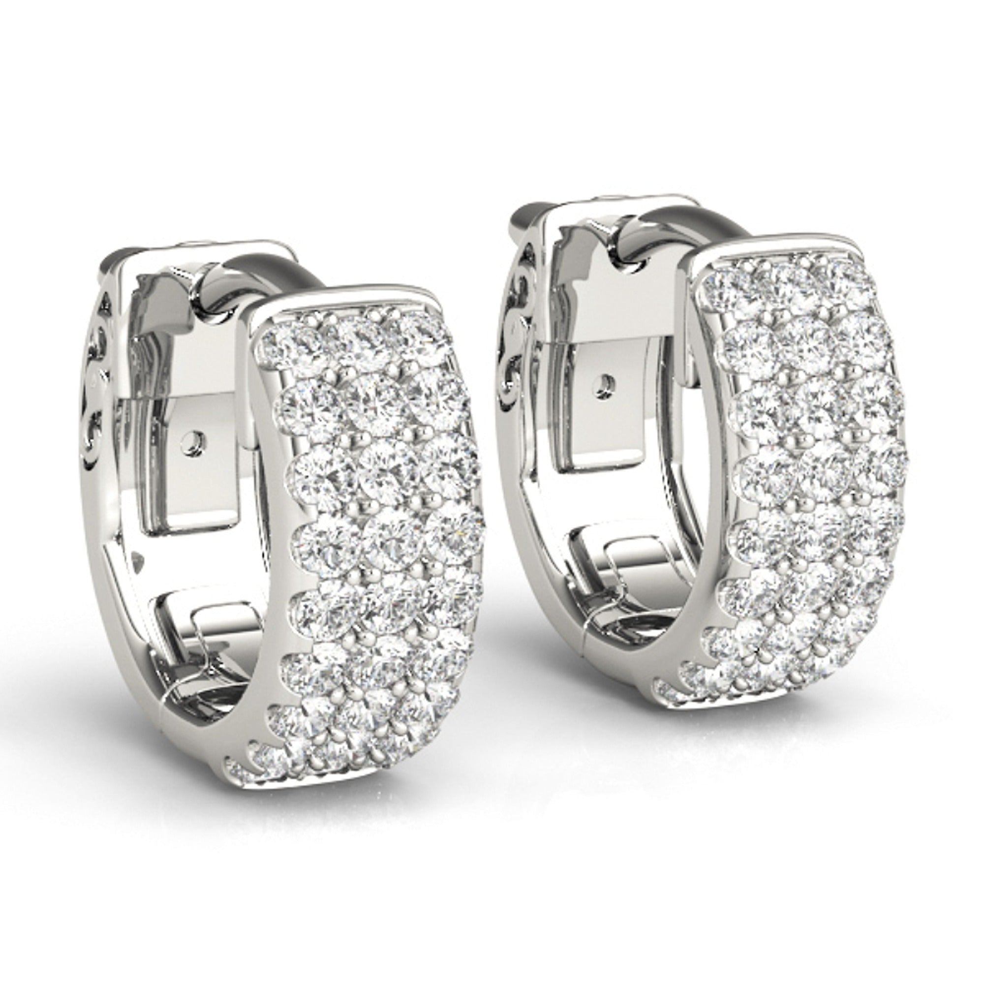 Classic Moissanite Hoop Earrings in 925 Sterling Silver Elegant Sparkle Earring