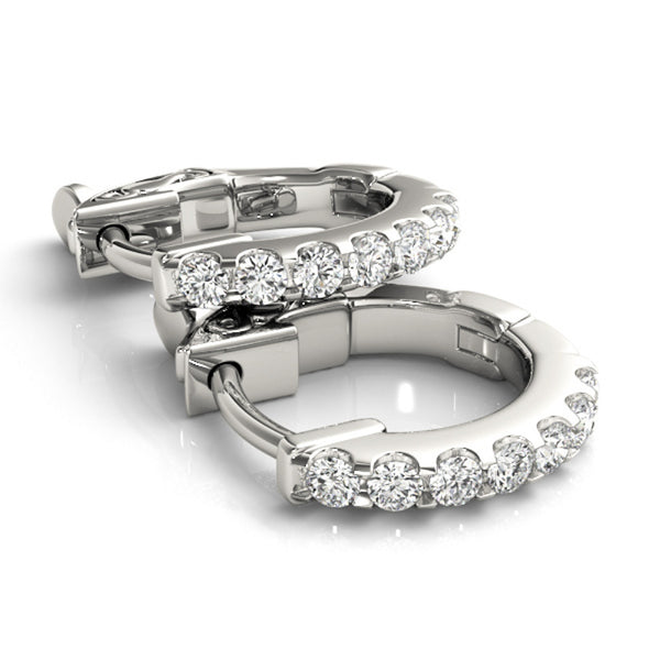 1.4TCW Round Cut Moissanite Hoop Earrings