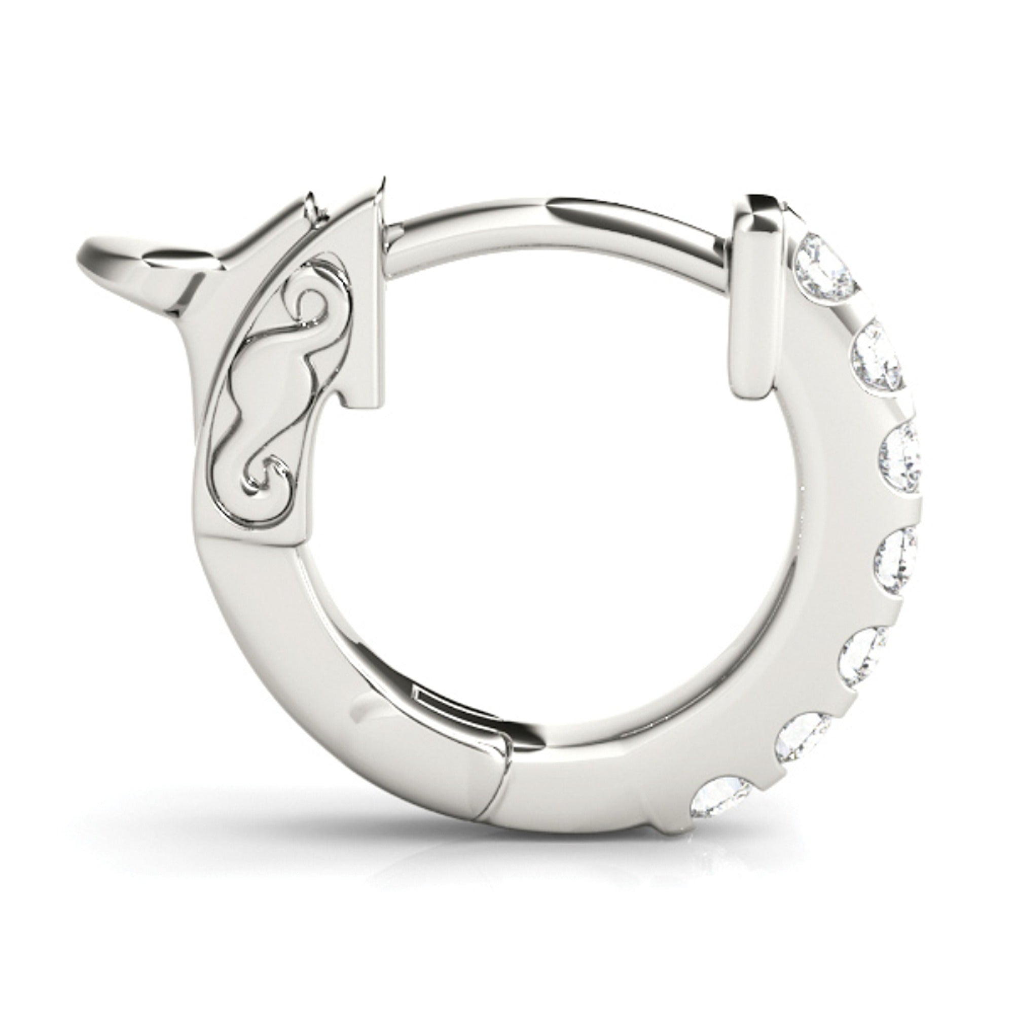1.4TCW Round Cut Moissanite Hoop Earrings