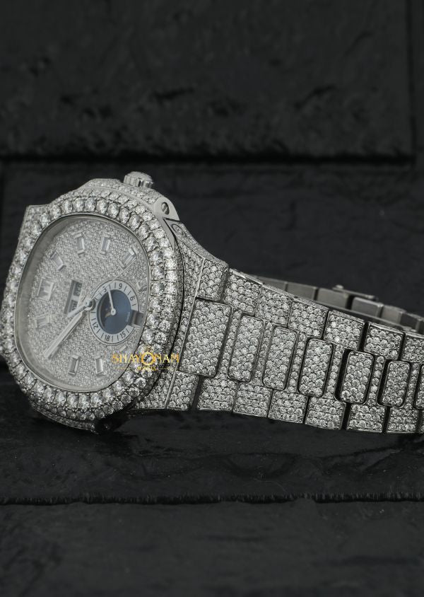 Iced Out Moissanite Diamond Men's Watches