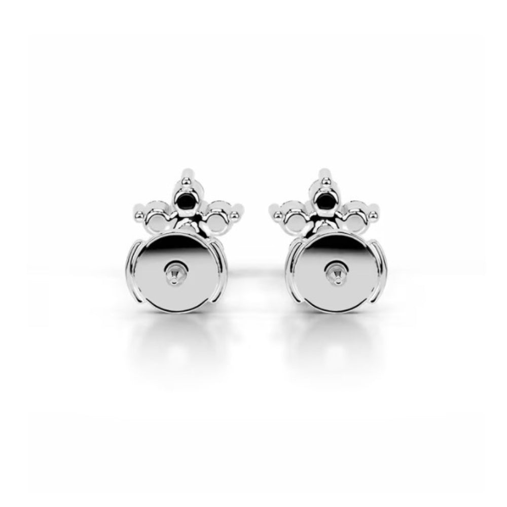 Round Cut Moissanite Stud Earring For Women