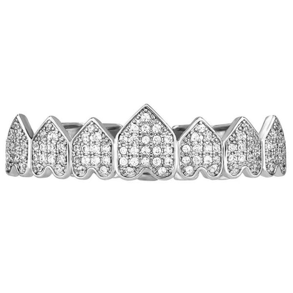 VVS1 Moissanite Iced Out Heart Shape Grillz