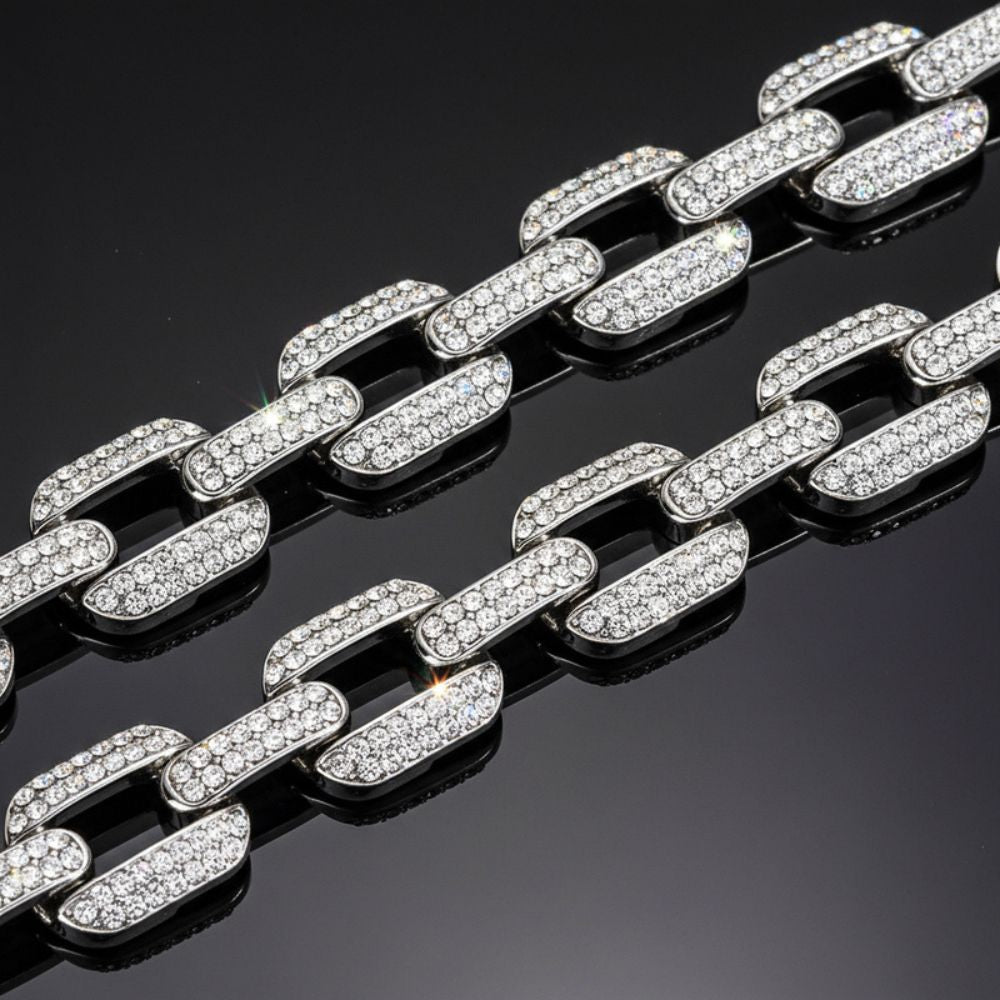 Round Cut Moissanite Iced Out Classic Hip Hop Chain