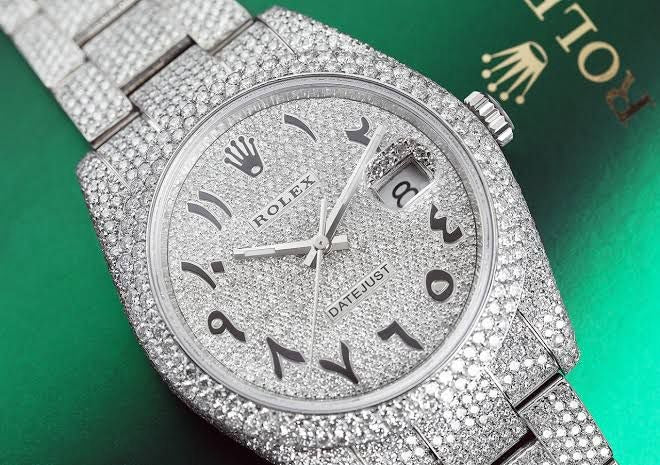 Rolex Datejust Iced Out Moissanite Diamond Watch for Him