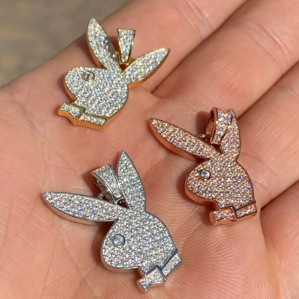 Rabbit Bunny Iced Out Moissanite Hip Hop Pendant