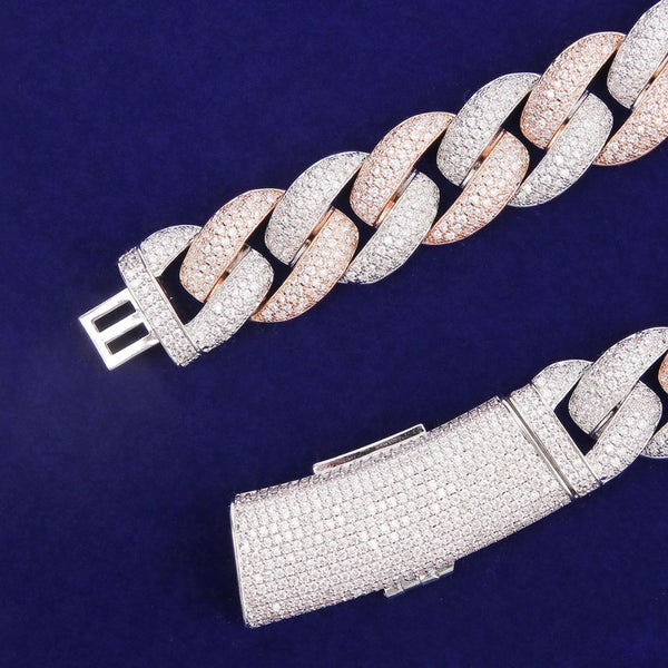 Lab Grown Diamond Round Cut Classic Cuban Link Chain