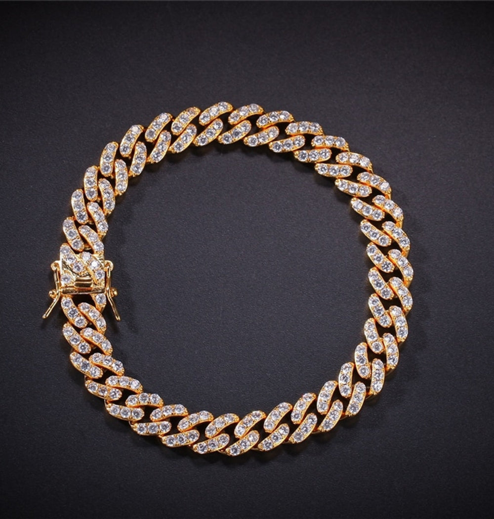 Round Cut Moissanite Classic Hip Hop Bracelet
