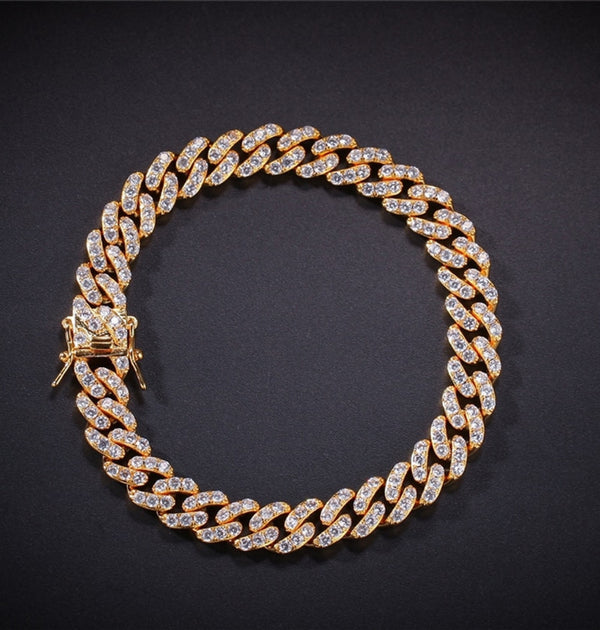 Round Cut Moissanite Classic Hip Hop Bracelet