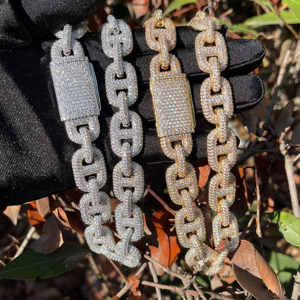 Round Cut Lab Grown Diamond Cuban Link Men's Chain