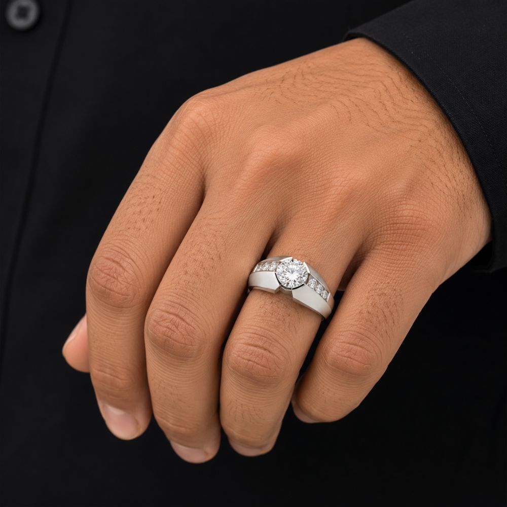 Cushion Cut Channel Set Lab Grown Diamond Engagement Ring