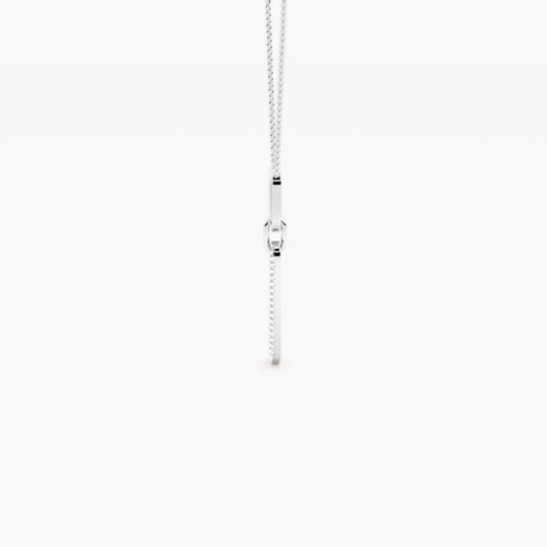 Round Cut Pave Set Colorless Moissanite Pendant