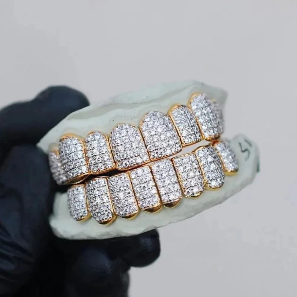 Iced Out Moissanite Hip Hop Grillz For Him