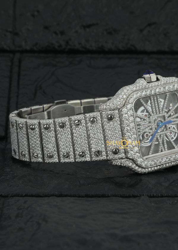 Full White Iced Out Moissanite Diamond Luxury Watch