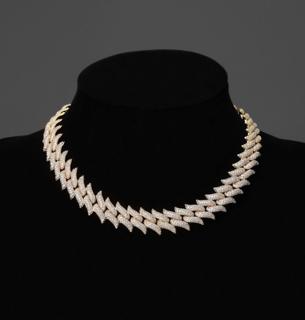 Lab Grown Diamond Round Cut Iced Out Hip Hop Chain