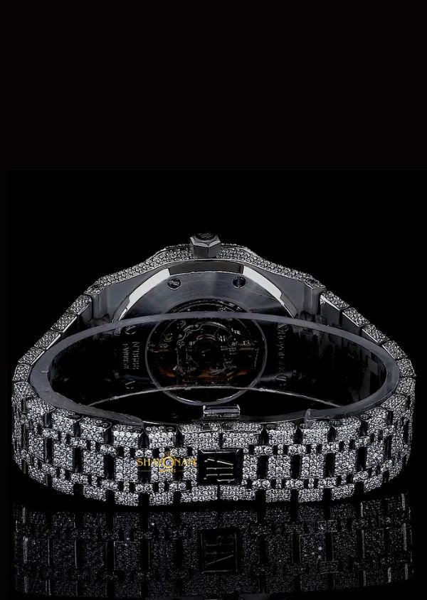 Moissanite Diamond Royal Oak Bustdown Wrist Watch