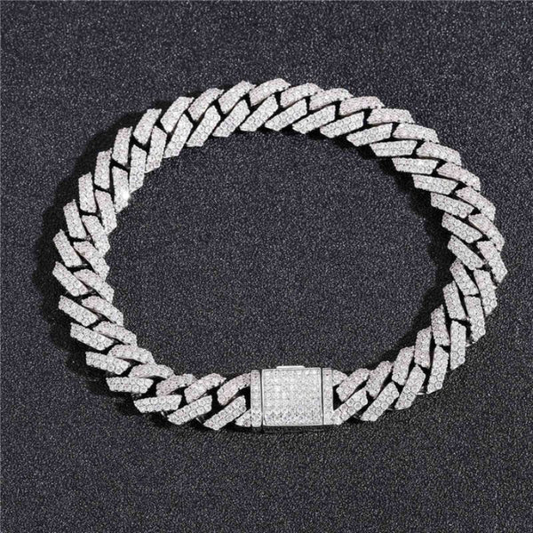Moissanite Iced Out Cuban Link Hip Hop Bracelet
