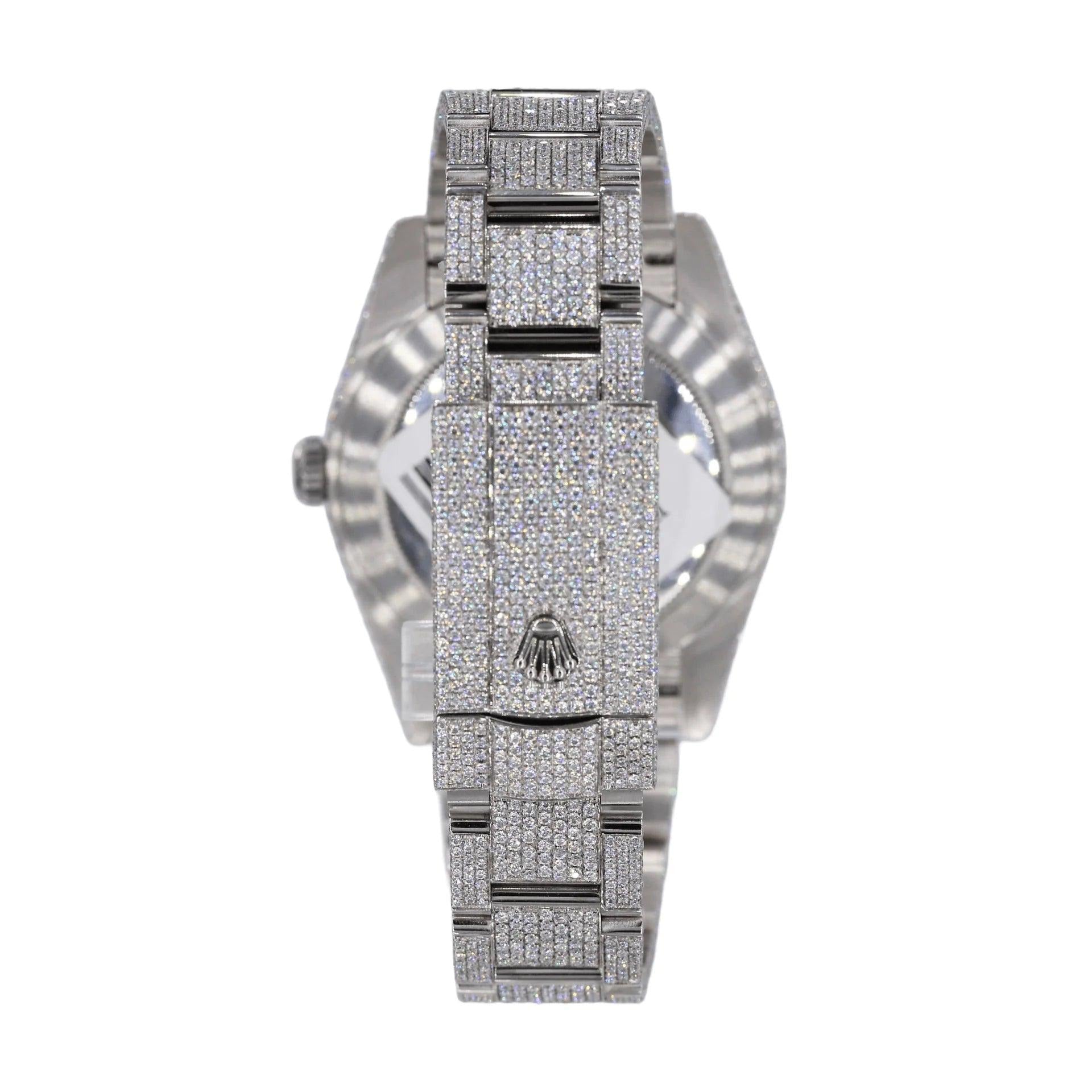 Iced Out Moissanite Diamond Automatic Hip Hop Watches For Men's