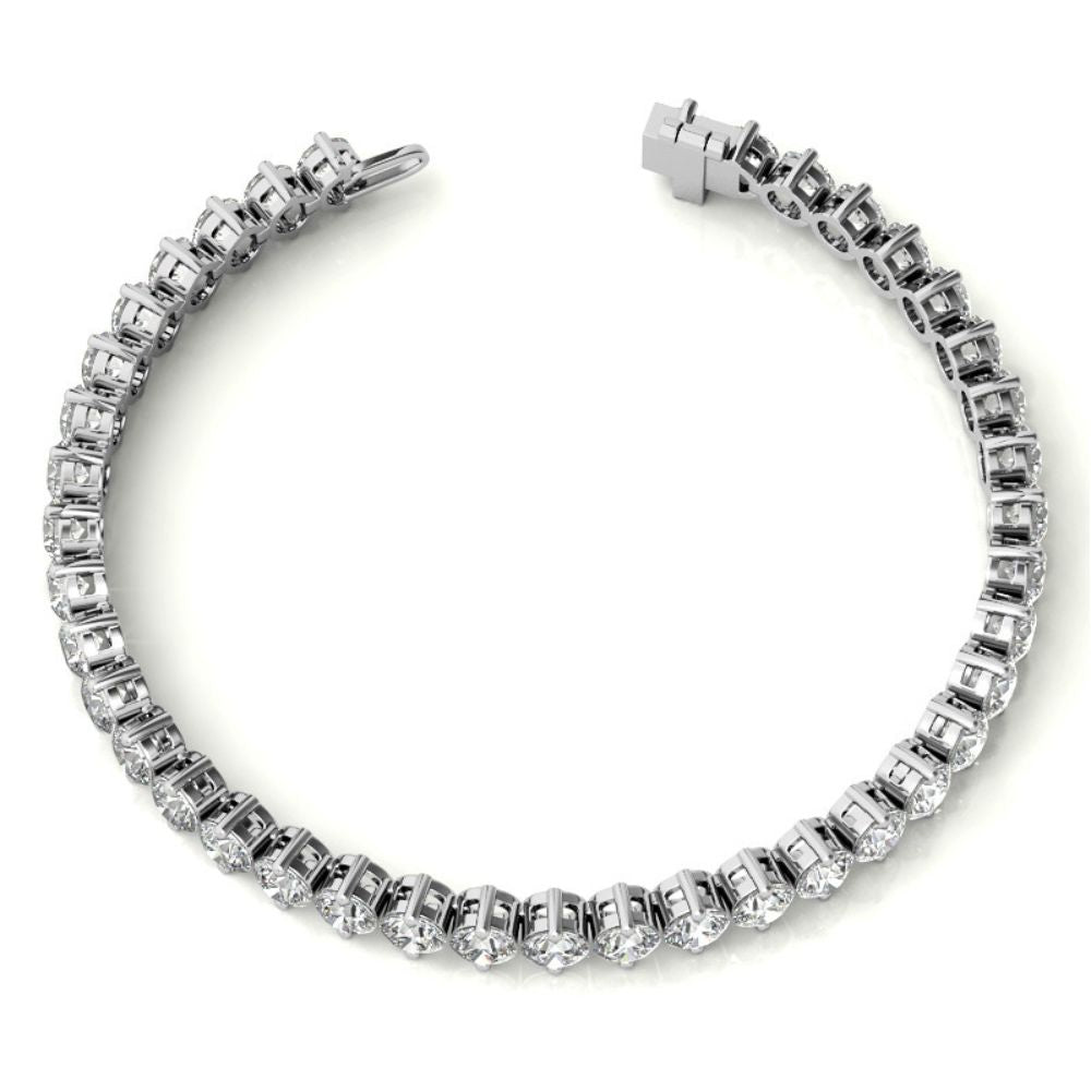 Round Cut Moissanite Tennis Bracelet For Women